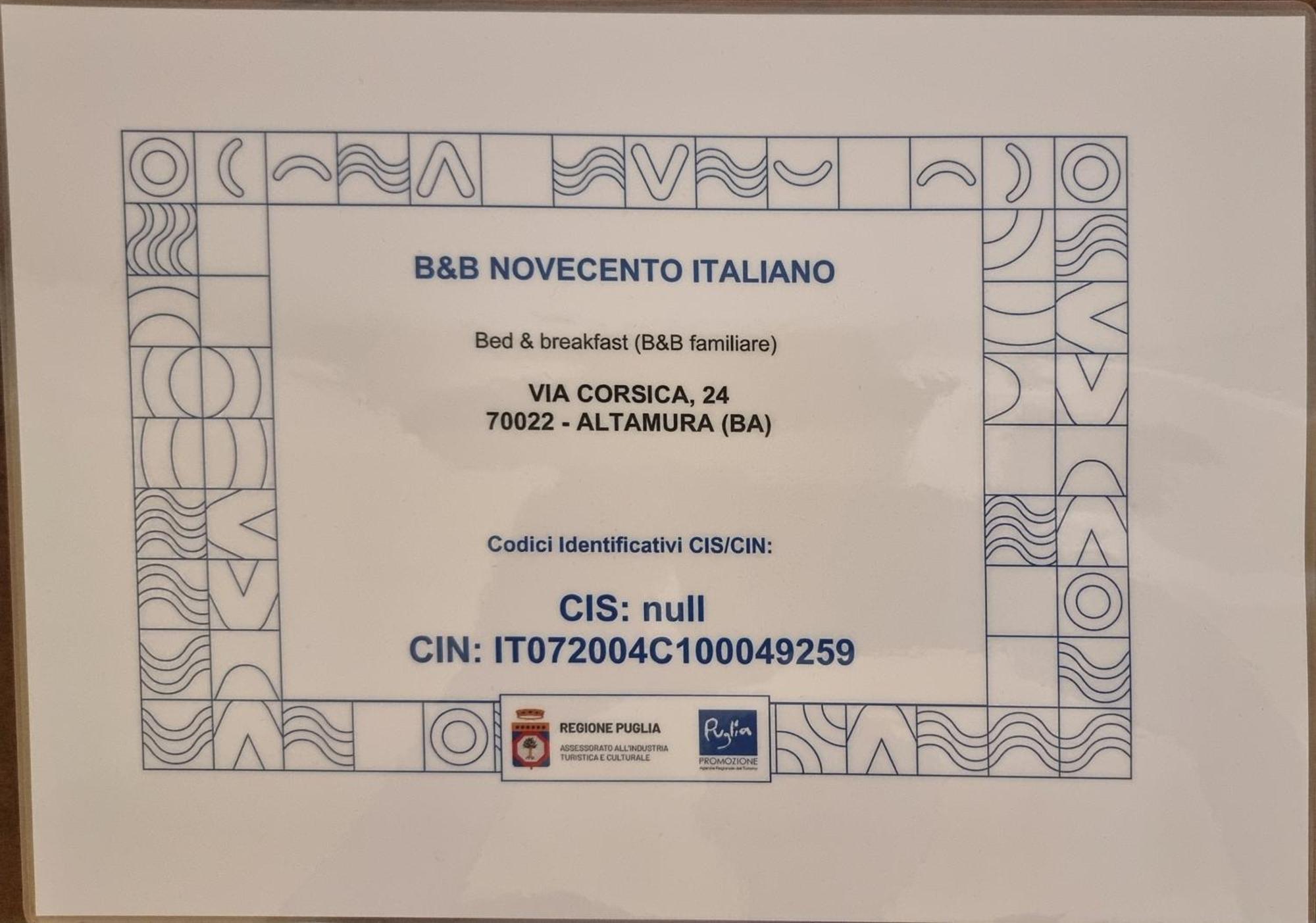 B&B Novecento Italiano Альтамура Экстерьер фото